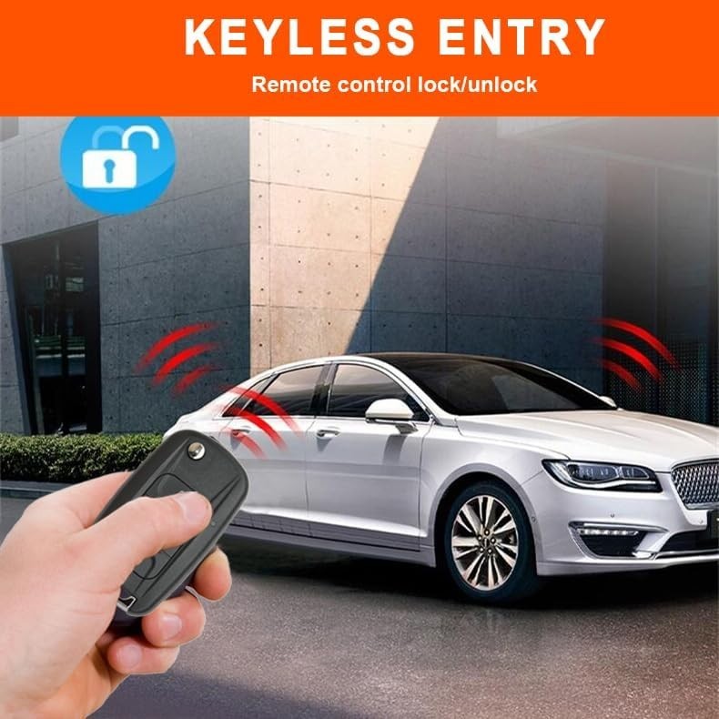 Car Alarm System with Remote Start kit & Push to Engine Start Stop Button