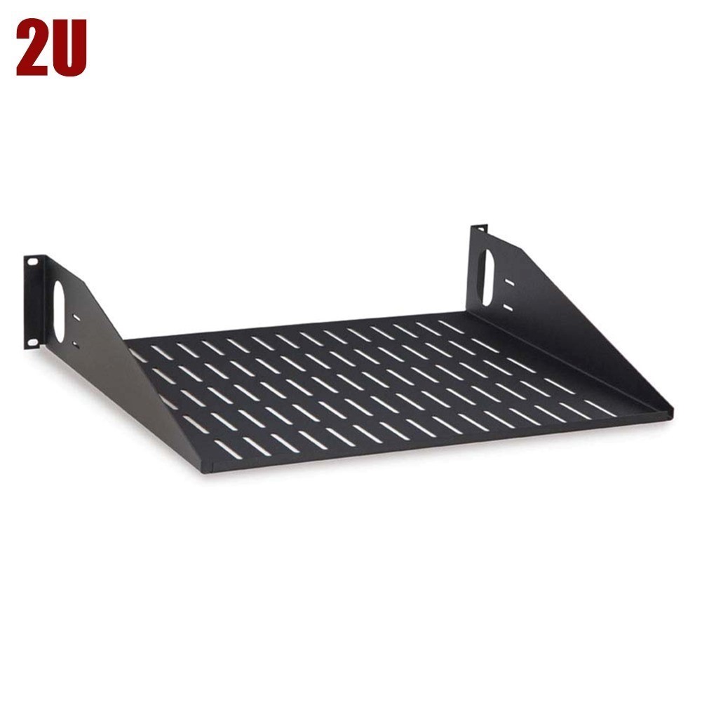 2U 19" Cantilever Vented Rack Mount Server Shelf Network Shelves 14.75" Deep