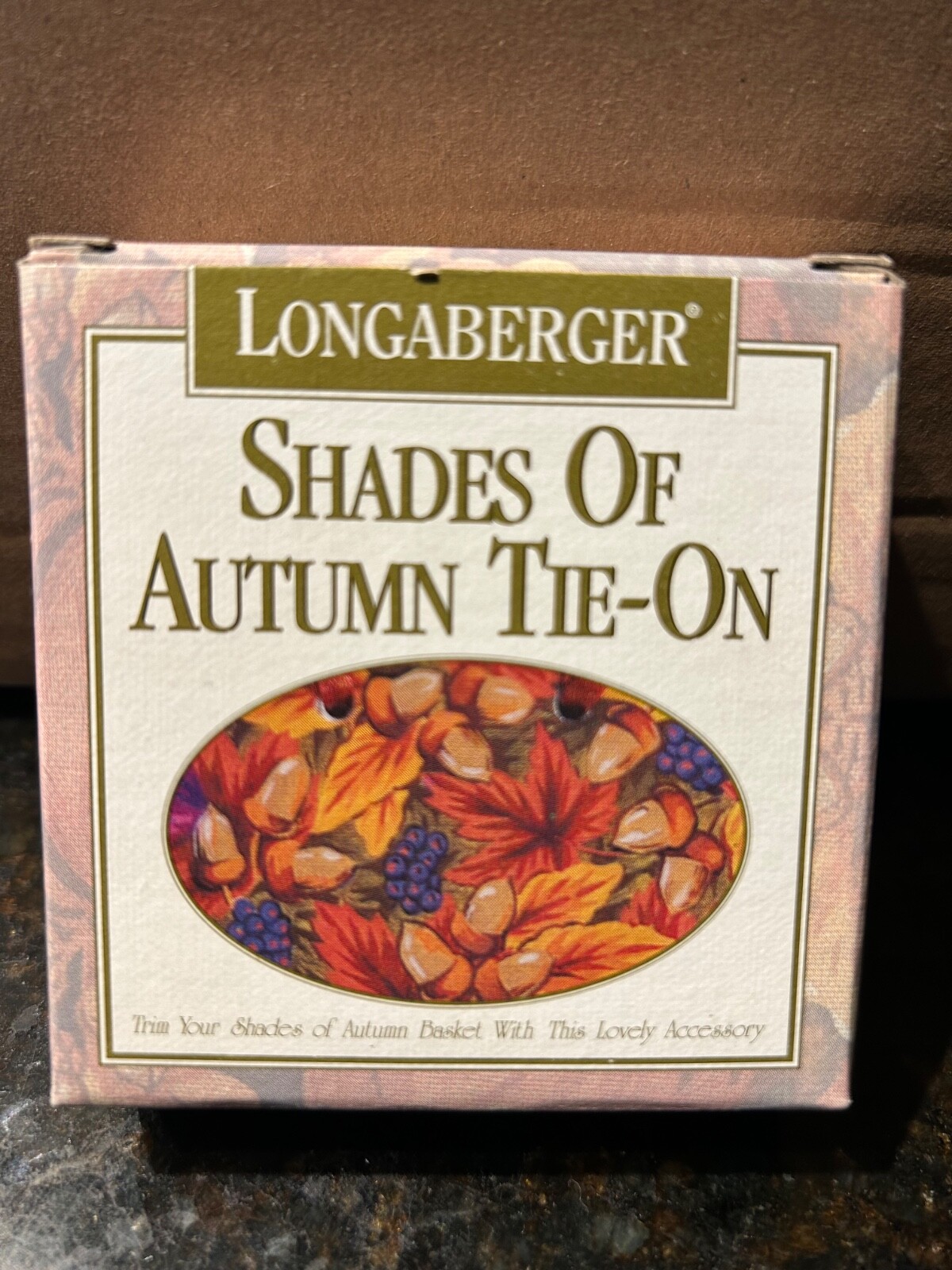 Longaberger Baskets Shades of Autumn  Tie On Mint in Box 1995