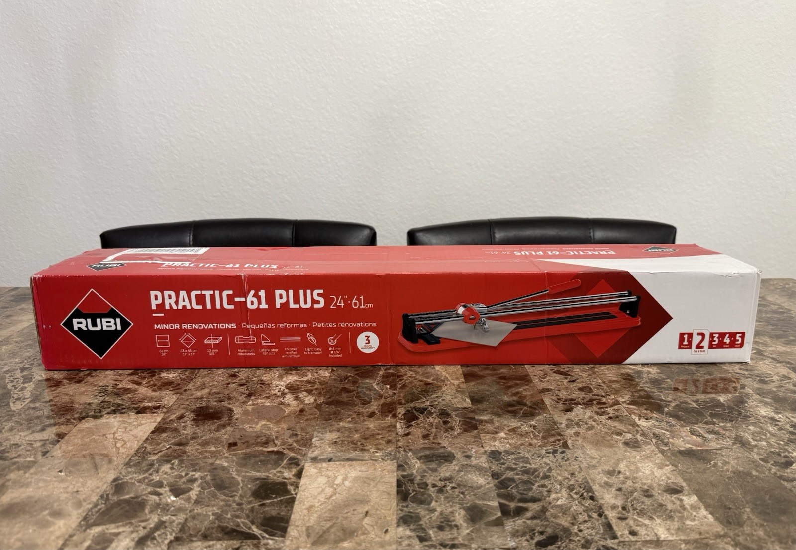 Rubi Practic 61 Plus-24 in. Tile Cutter Tungsten Carbide Blade Roller Guide NEW