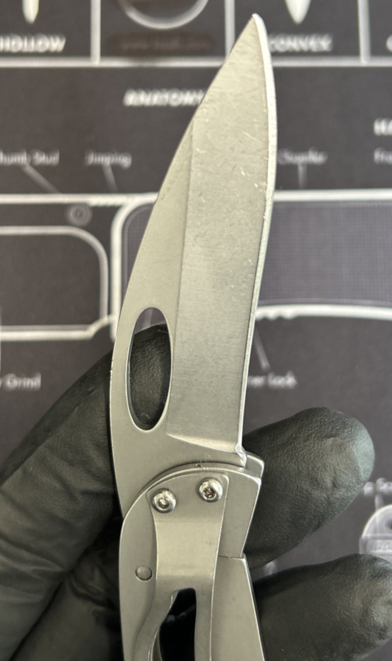 Sheffield Folding Pocket Knife 2.5" Plain Edge SS Blade & Handle VGUC W/Clip