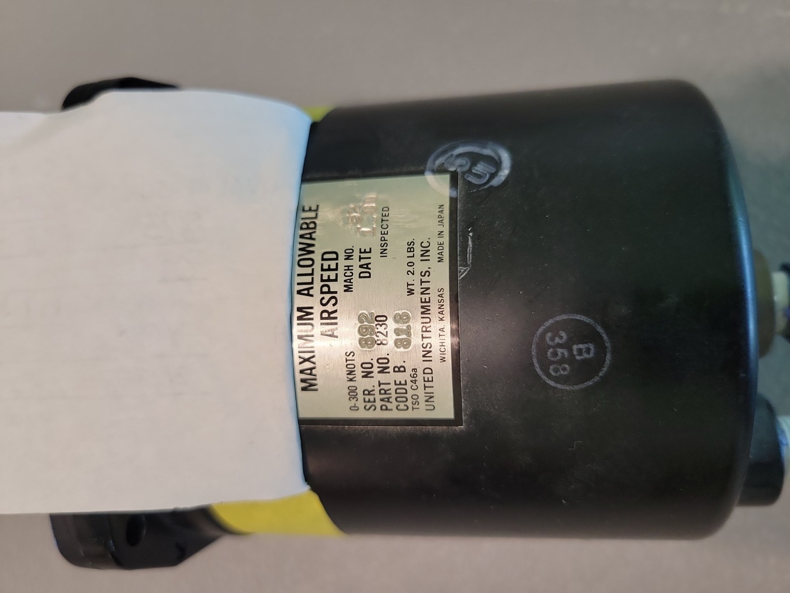 8230 Max allowable airspeed indicator