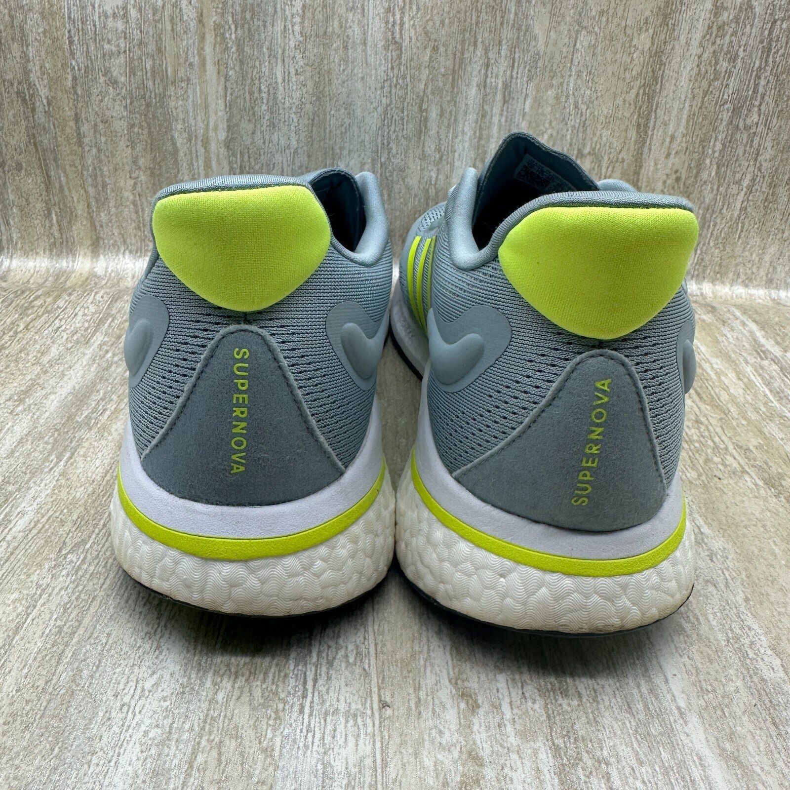 Adidas Supernova Running Shoes 12 in Magic Gray Solar Yellow Core Black
