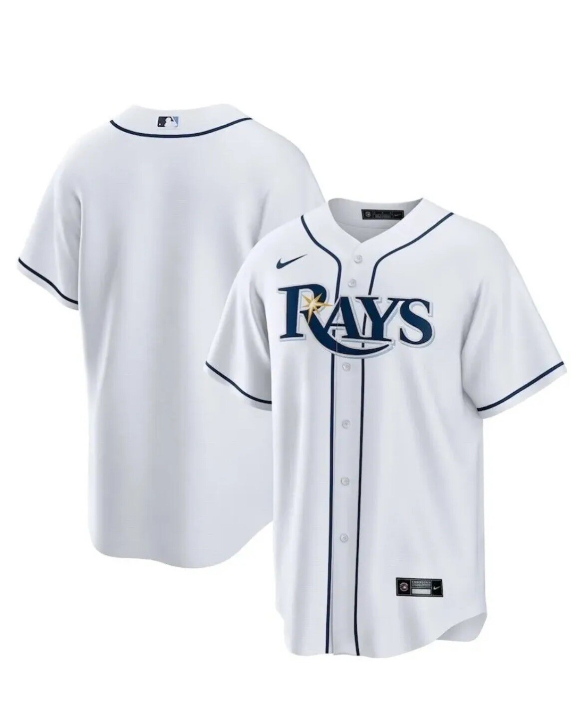 Nike Authentic Tampa Bay Rays MLB Baseball White Home Jersey Men's Sz: Medium