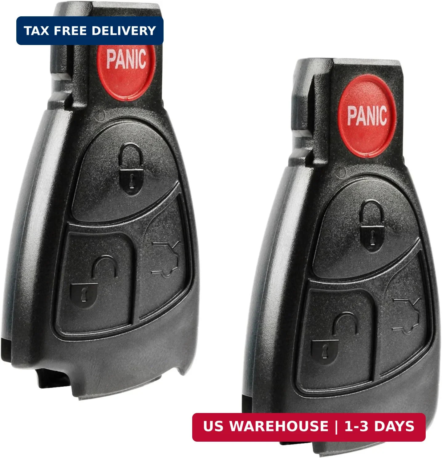 Key Fob Keyless Entry Remote Shell Case & Pad fits C Class, CLK, CLS, E Class, G