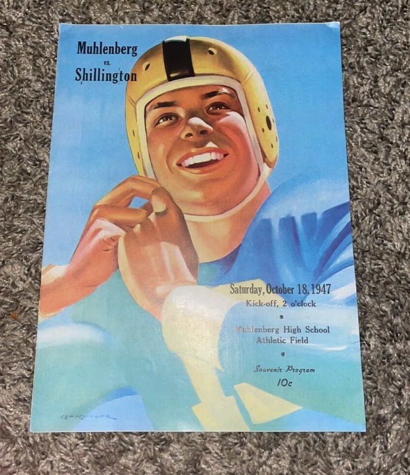 Vintage Muhlenberg vs Shillington PA High School Football Program Oct 18, 1947