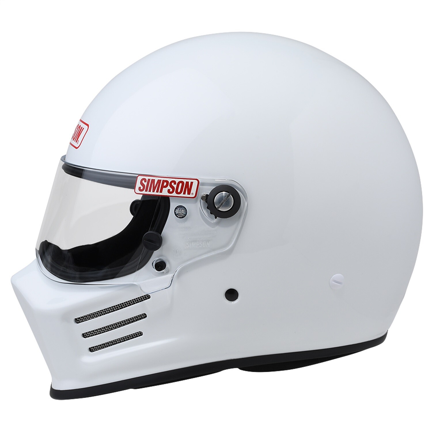 Simpson Safety 7200041 Bandit Racing Helmet-X Large; White