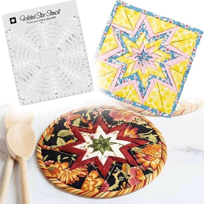 Folded Star Interfacing Templates Sewing Guide Quilting Templates for Sewing