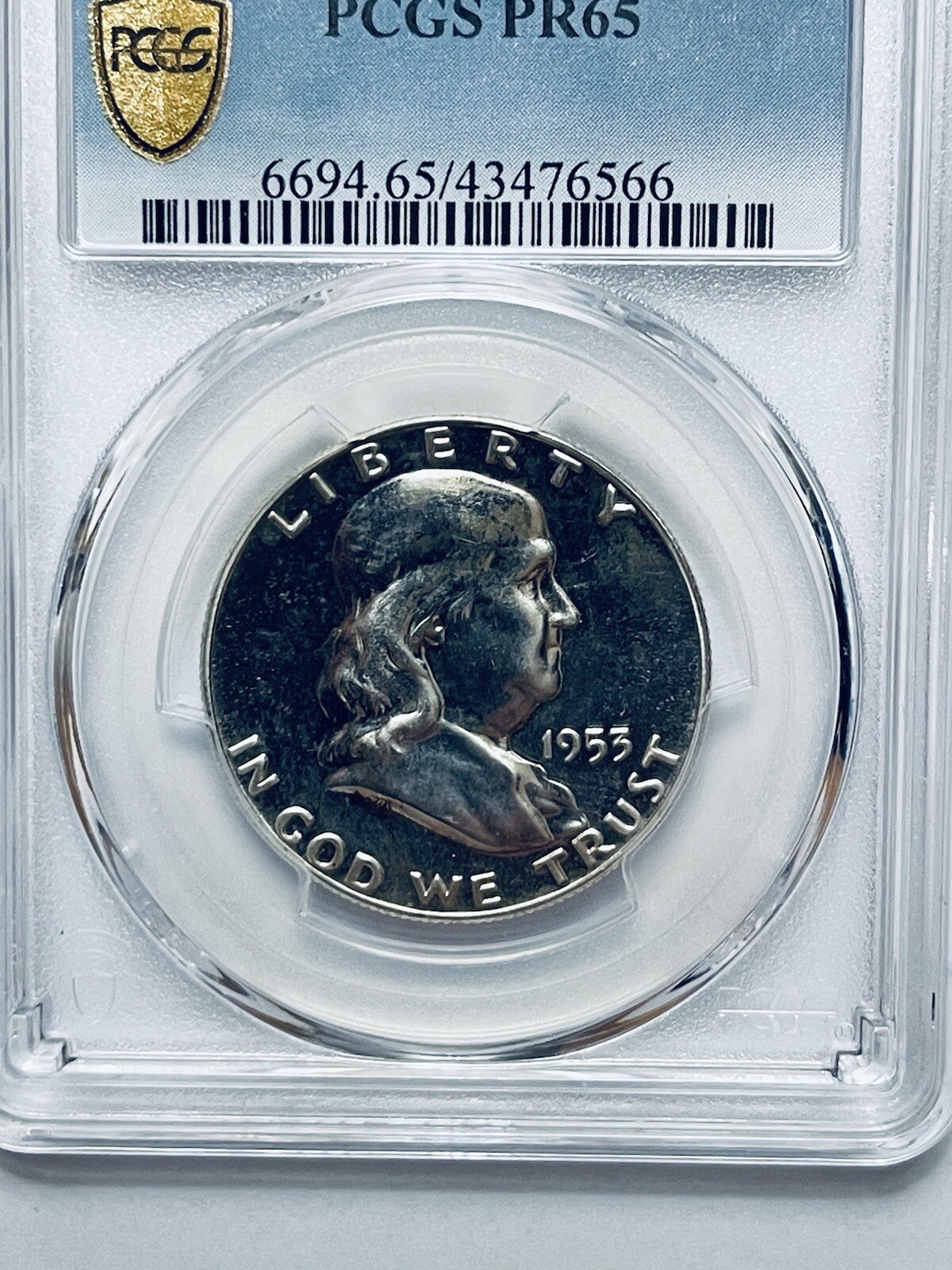 1953 Franklin Silver Half Dollar PCGS PR65