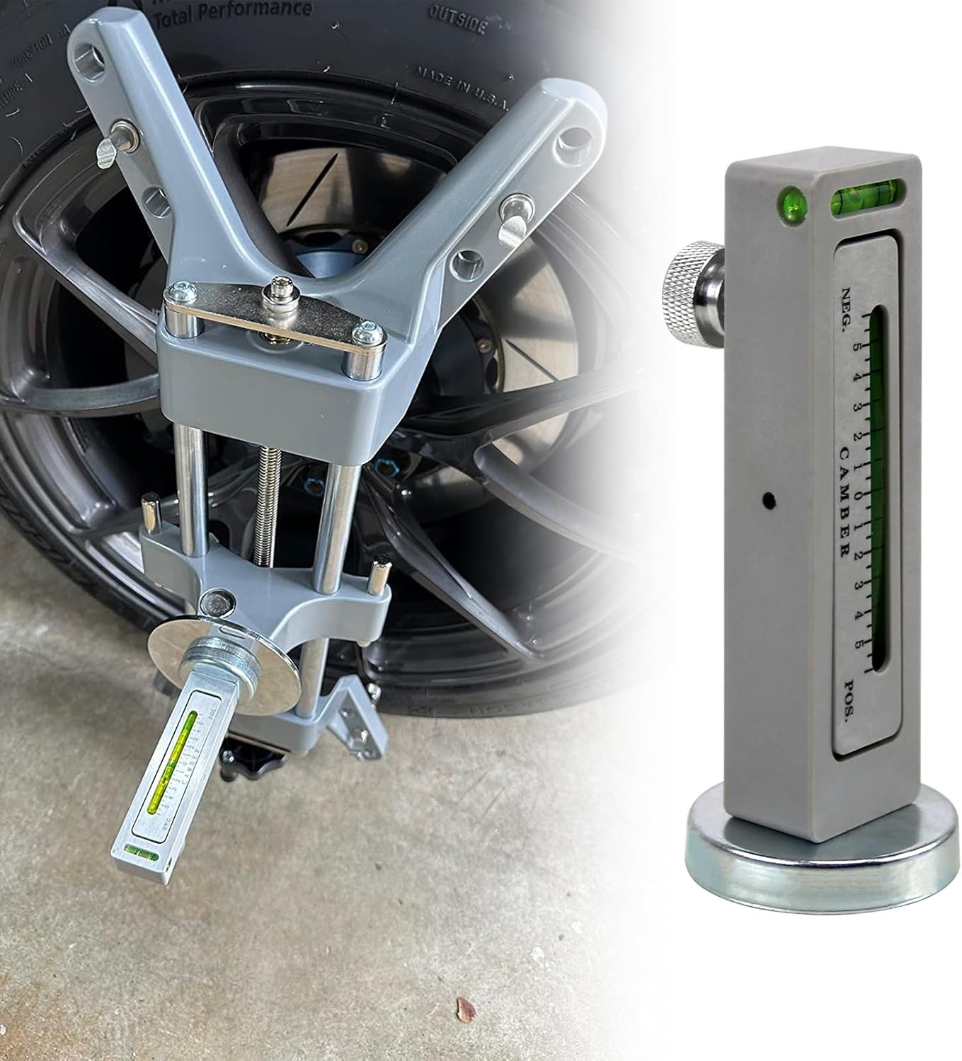 RULLINE Magnetic Camber Gauge – Wheel Alignment Tool for Cars/Trucks/RV | Magnet