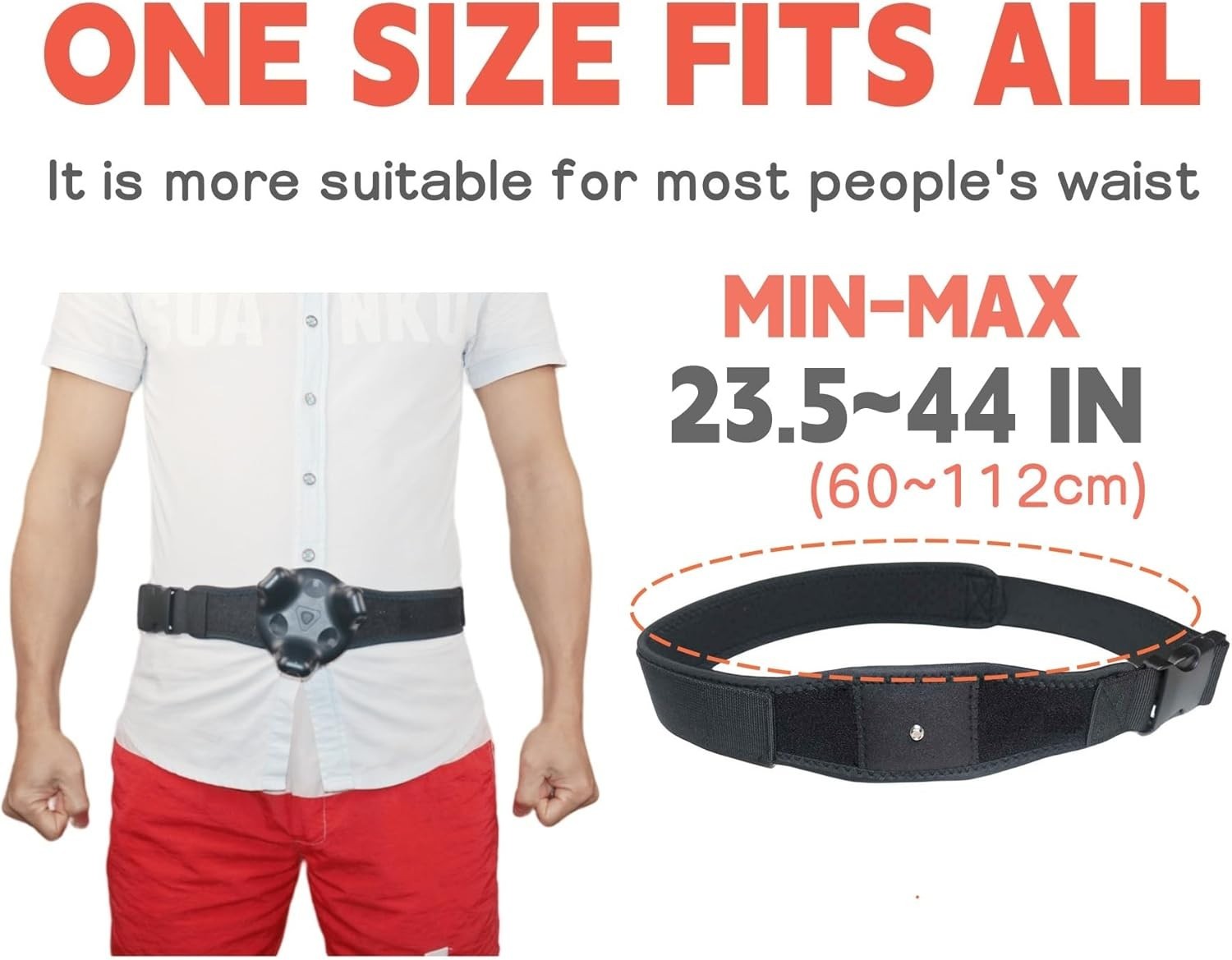 2024 VR Tracker Waist Straps for Vive & Tundra - Adjustable, Durable & Comfor...