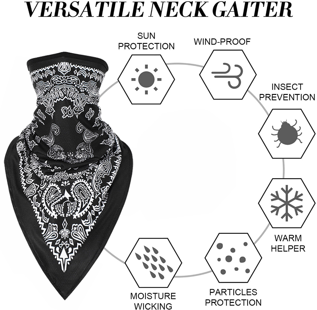 Neck Gaiter Bandana Face Mask Cooler UV Sun Protection Cooling Shield Balaclava