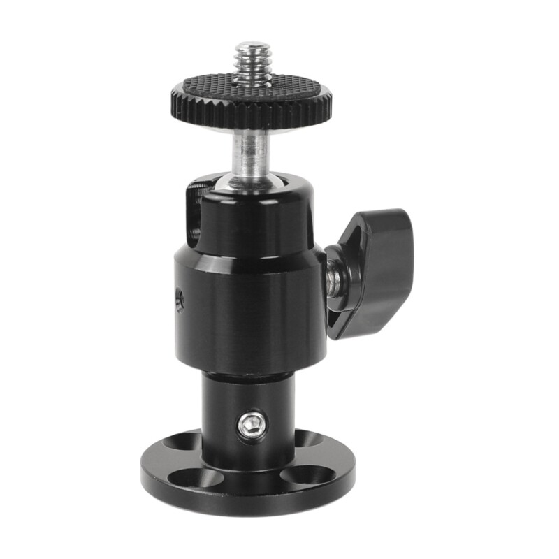 Wall Mount 1/4-20 Mini BallHead Mounts for Monitors/Surveillances System Support