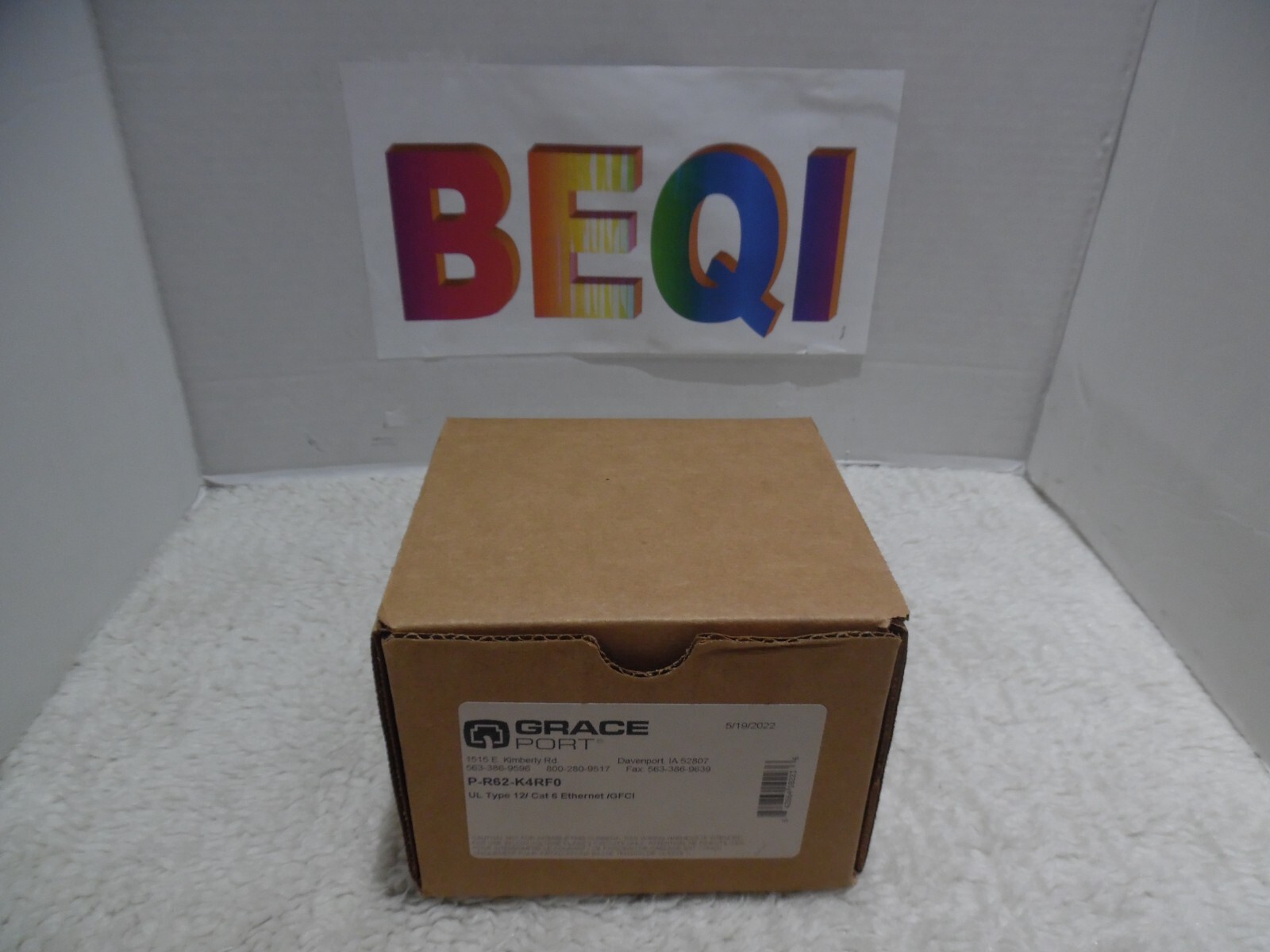 Grace P-R62-K4RF0  Panel Interface Connector Category 6 Ethernet GFCI Duplex