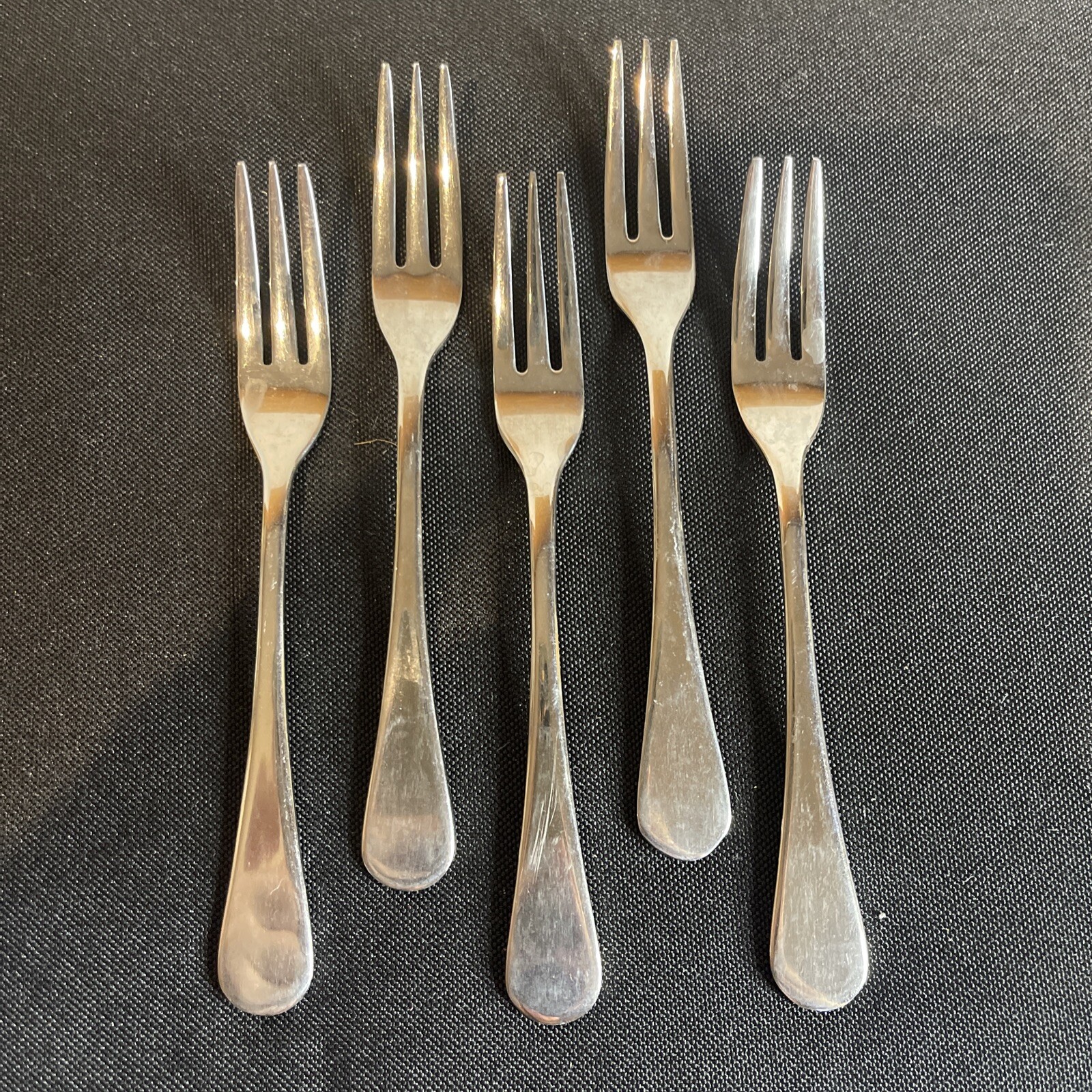 Set of 5 Vintage Dansk 18/10 Stainless Pastry Forks