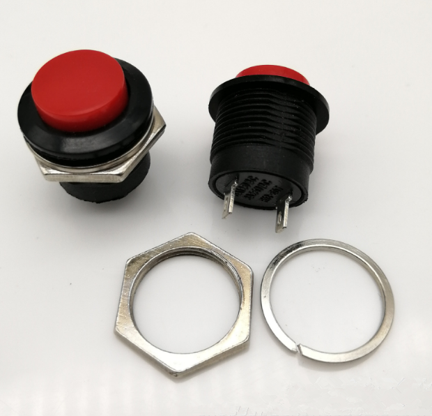 6Pcs Mini 12mm Waterproof Momentary ON/OFF Push Button Round Switch