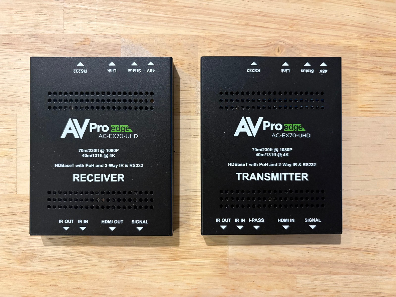 AVPro Edge AC-EX70-UHD-KIT 4K HDBaseT HDMI Extender | Tested, Working