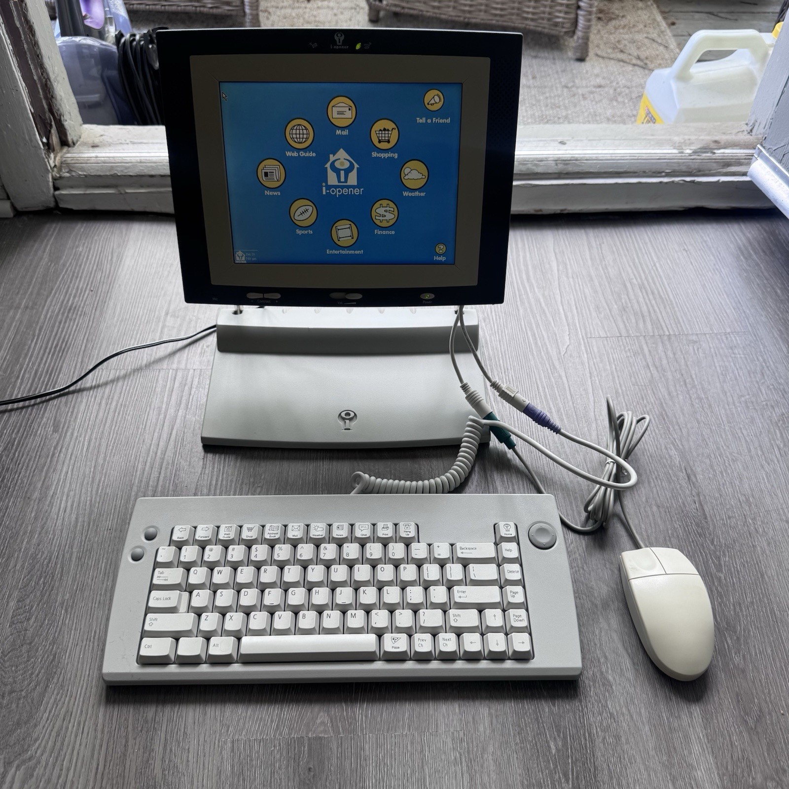 Vintage Netpliance i-Opener Internet Appliance w/ Pizza Key Keyboard And Mouse