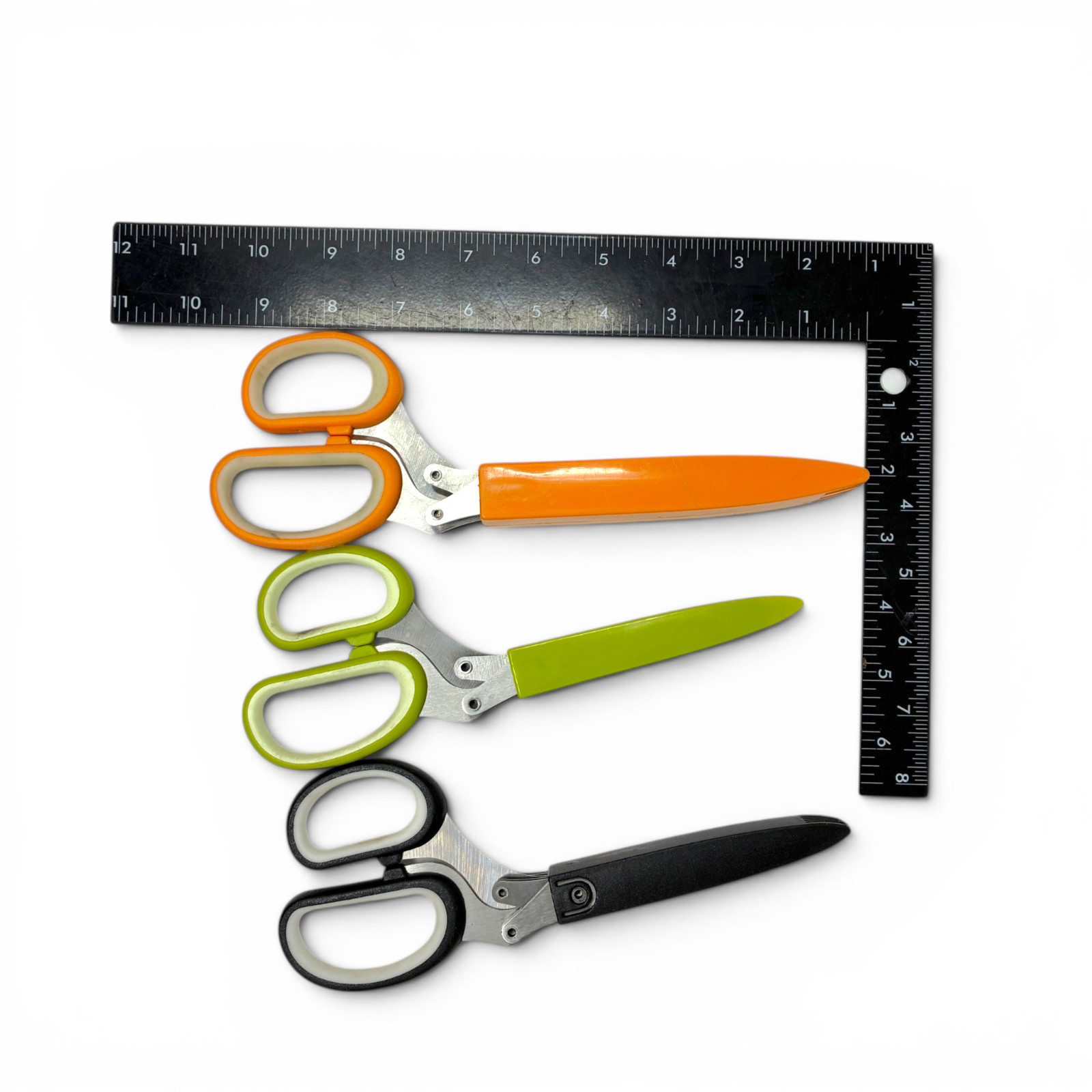 Stainless Steel Blade Multi Layer Herb Kitchen Scissors Sheath Lot 3 Pcs