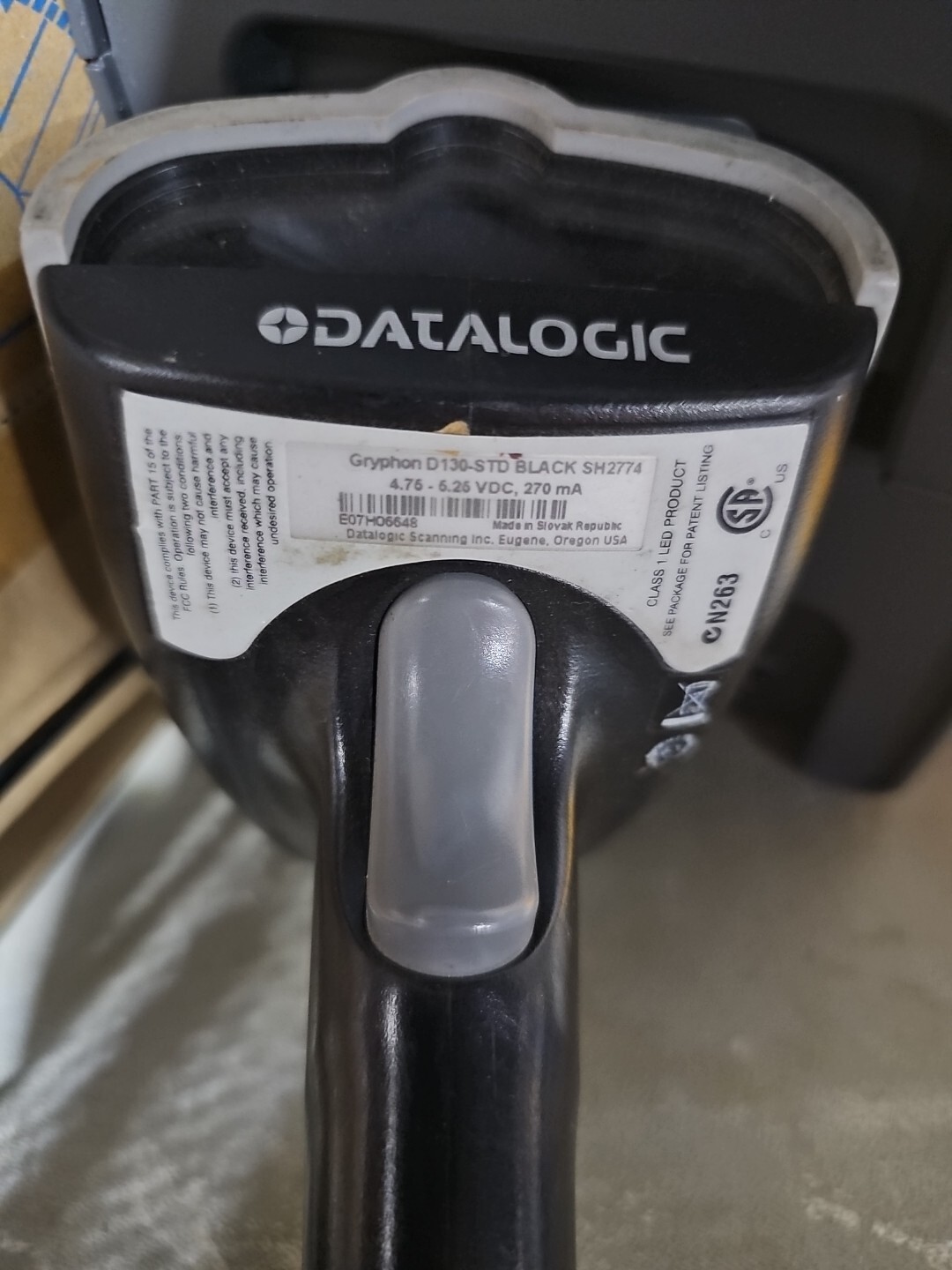 DATALOGIC GRYPHON D130-STD HANDHELD BARCODE SCANNER tested and working. #h2