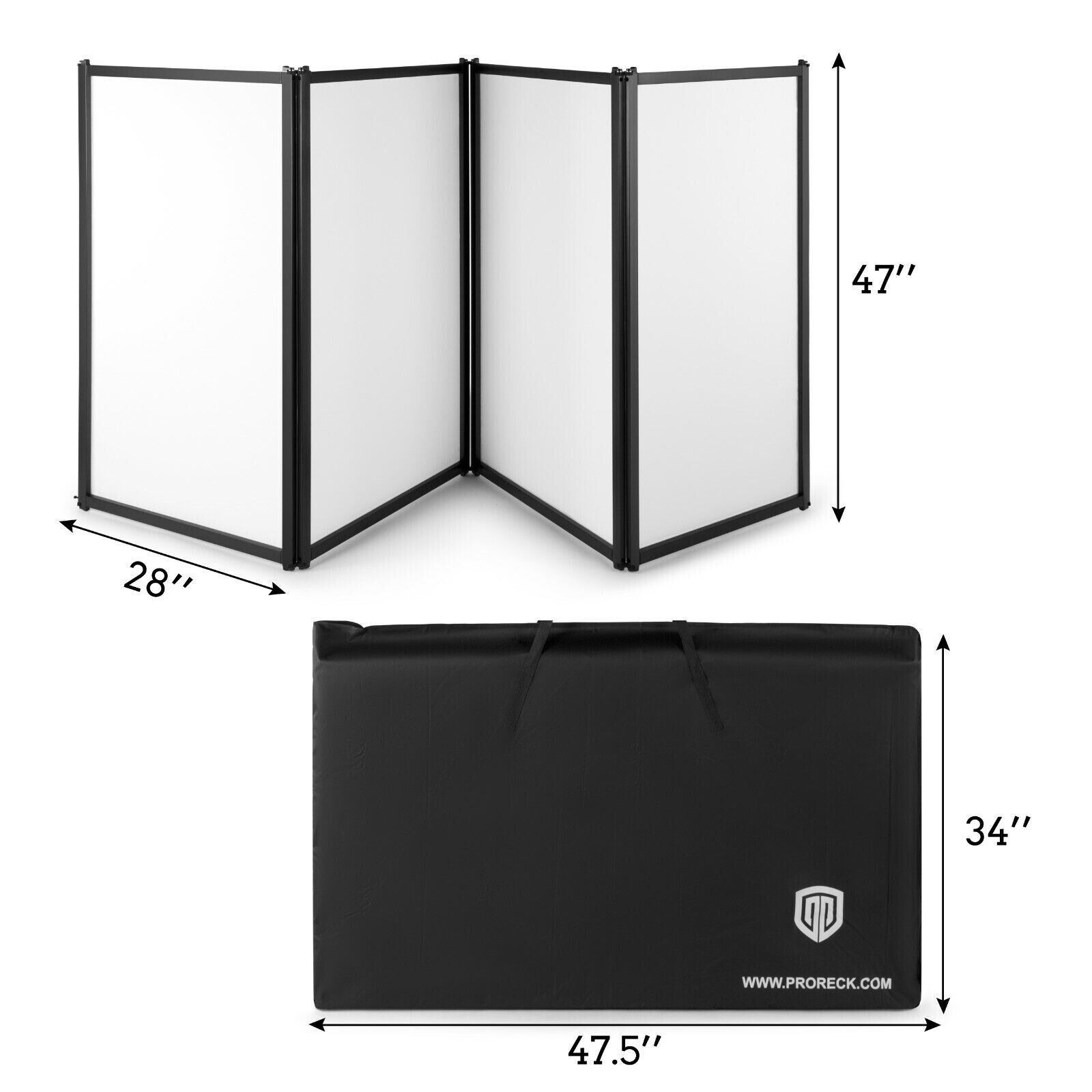 Proreck DJ Foldable Facade Portable Scrim Panel Black&white