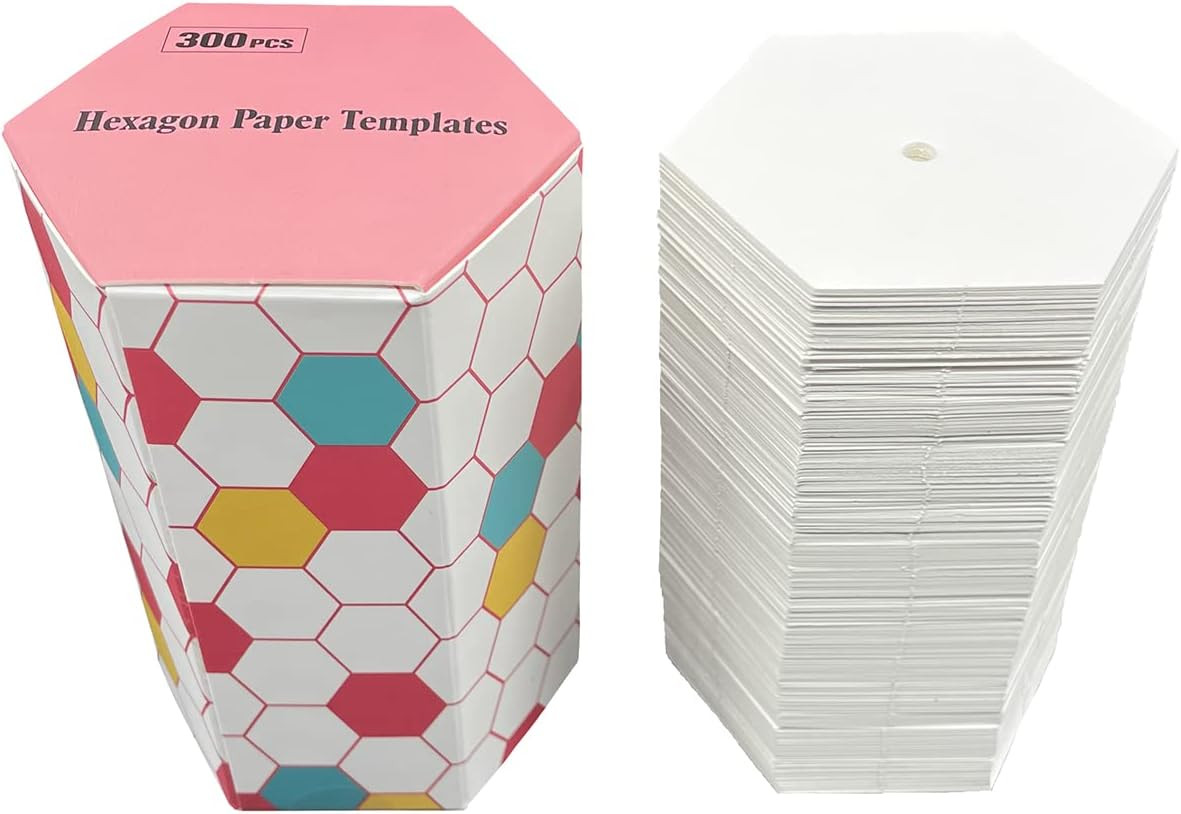 300 Pcs 1.5" Paper Piecing for Beginners DIY Patchwork Sewing Crafts, Quilting T