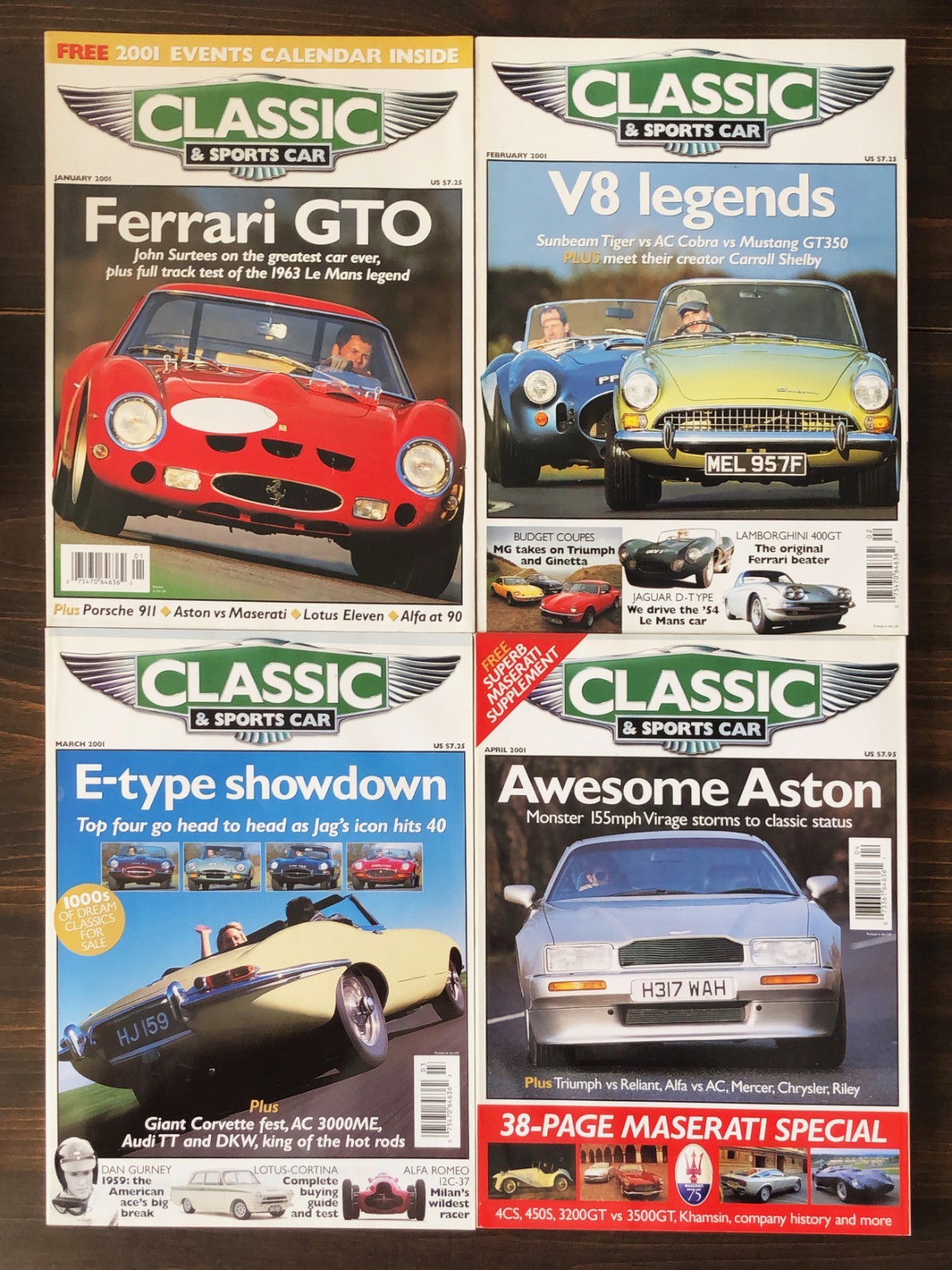 2001 Classic & Sports Car Magazine, Lot of 6