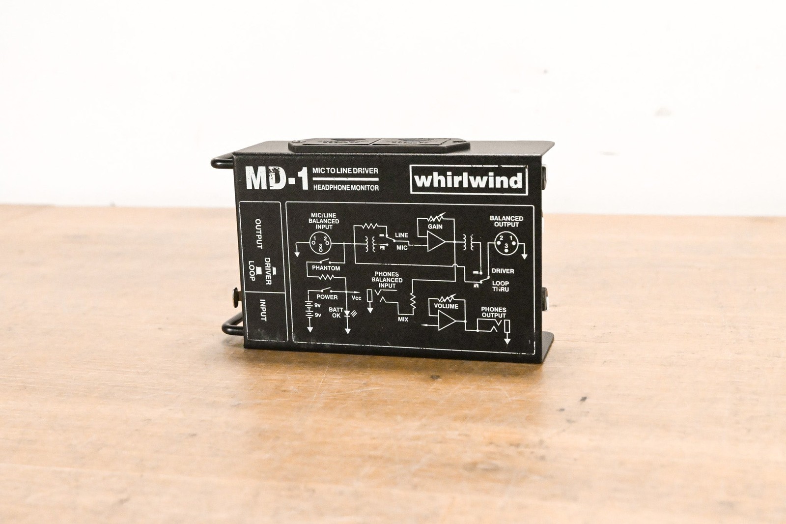 Whirlwind MD-1 Portable Mic Preamp / Line Driver & Headphone Monitor CG012V5