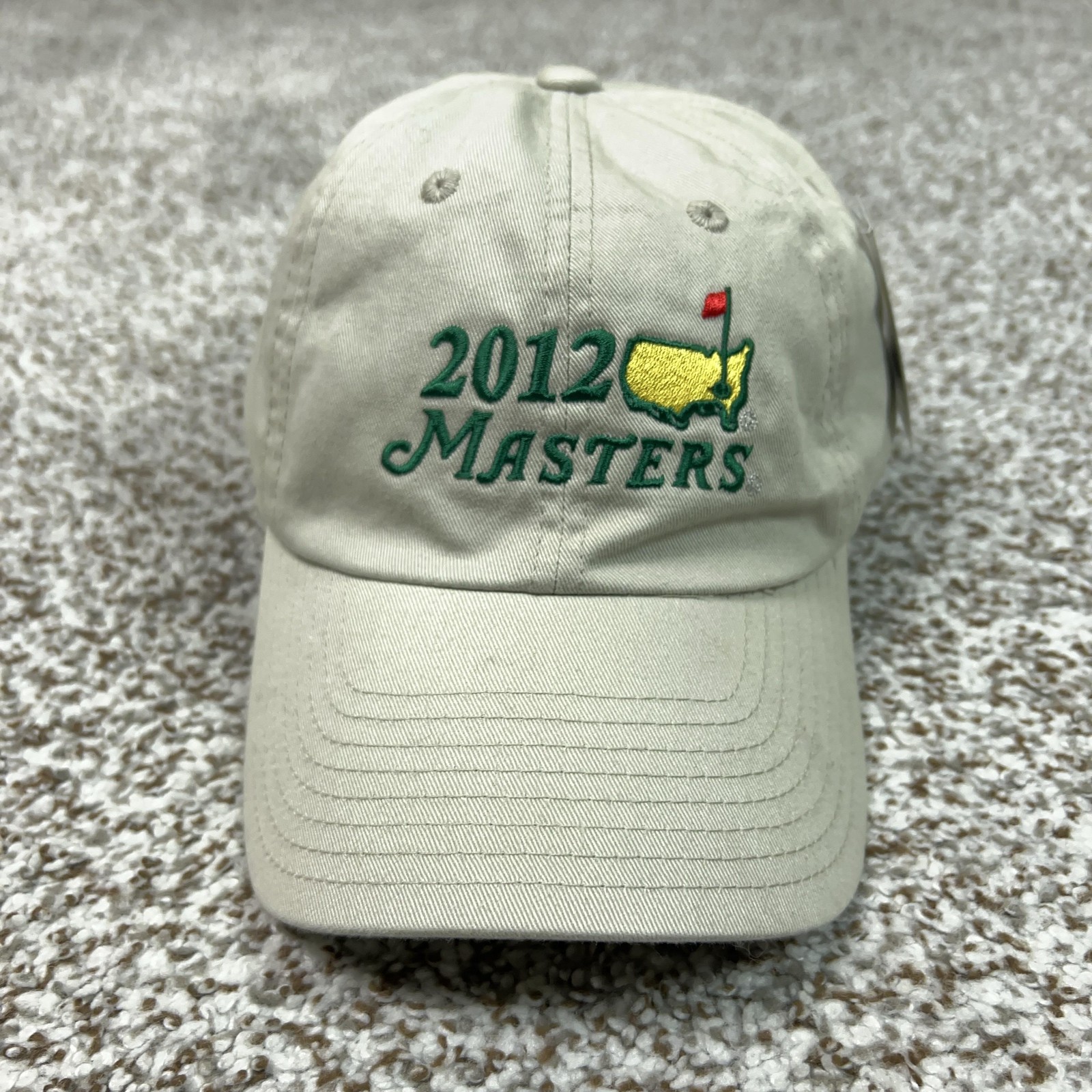 Masters Hat Cap Strap Back Mens One Size Beige Augusta 2012 American Needle