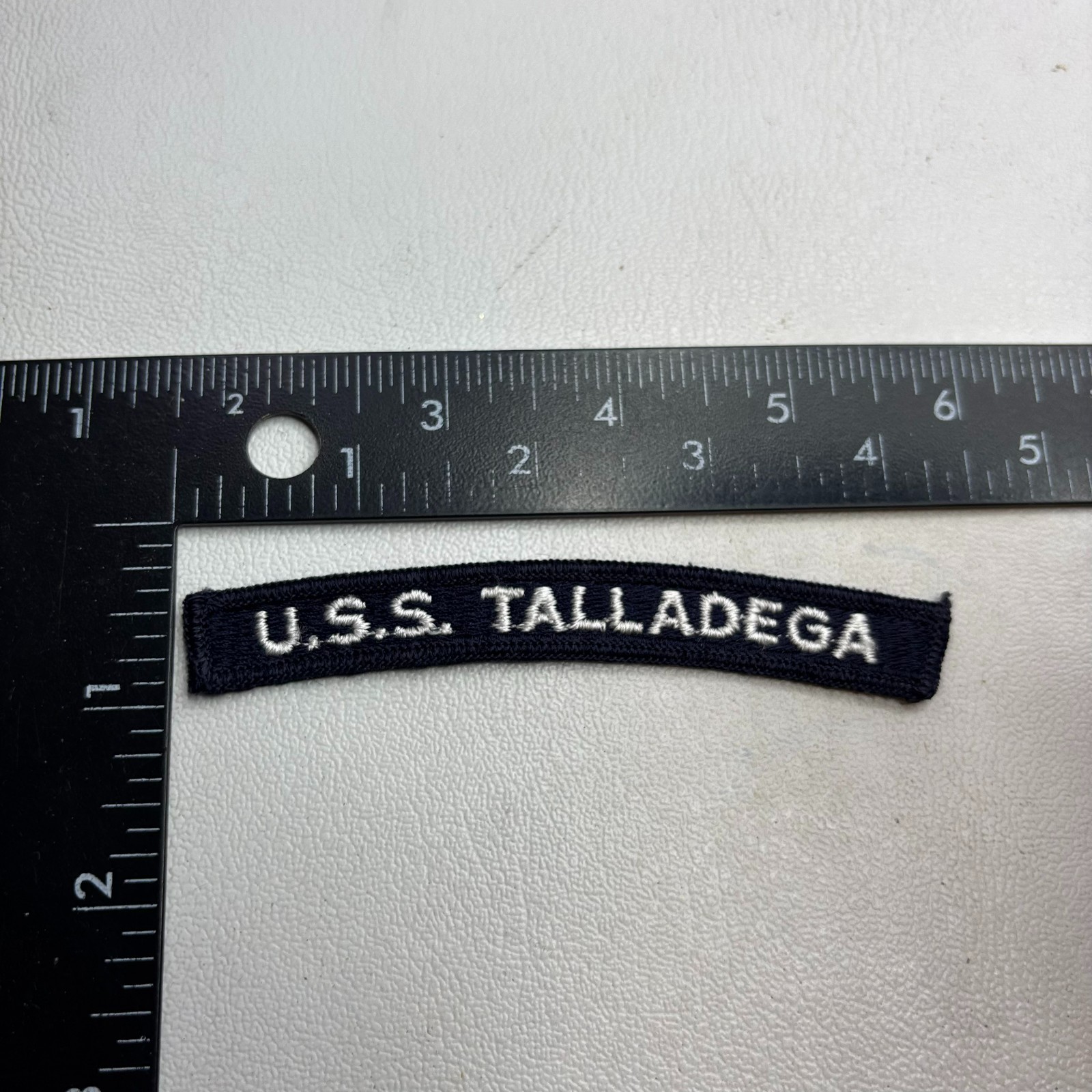 Vtg US Navy Ship USS TALLADEGA Tab UIM Patch 66aj