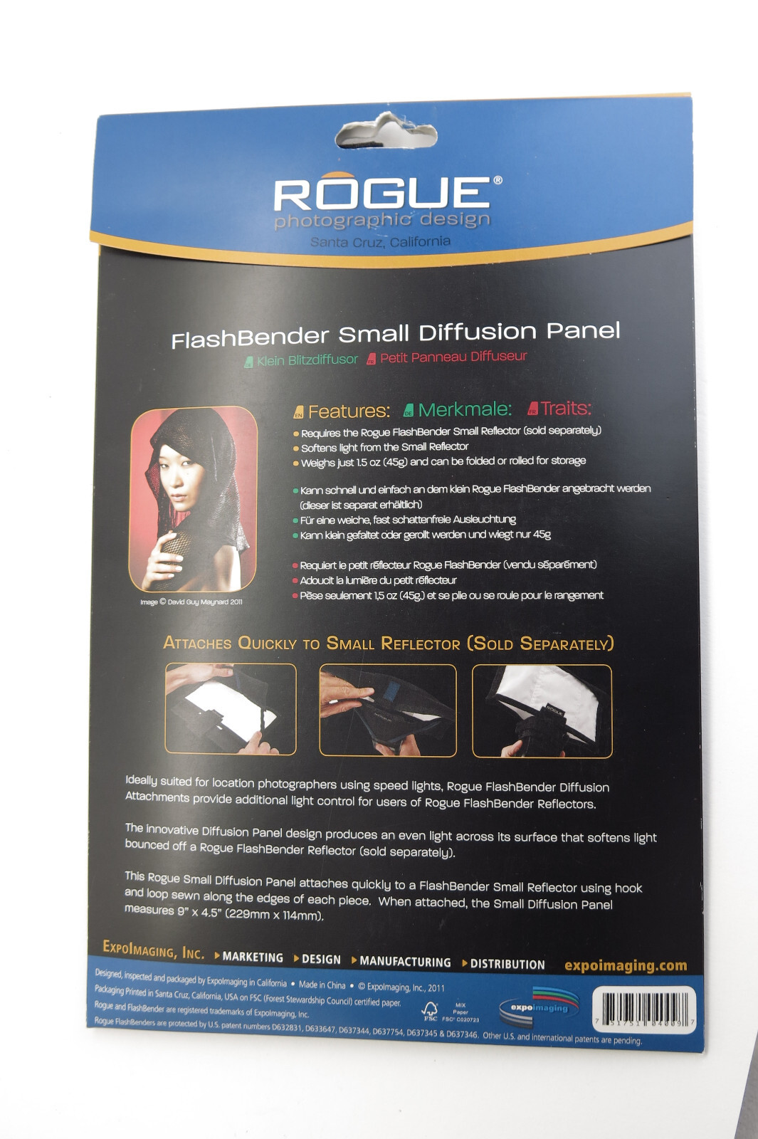 Rogue Flash Bender Small Diffusion Panel Bounce Card - New Sealed