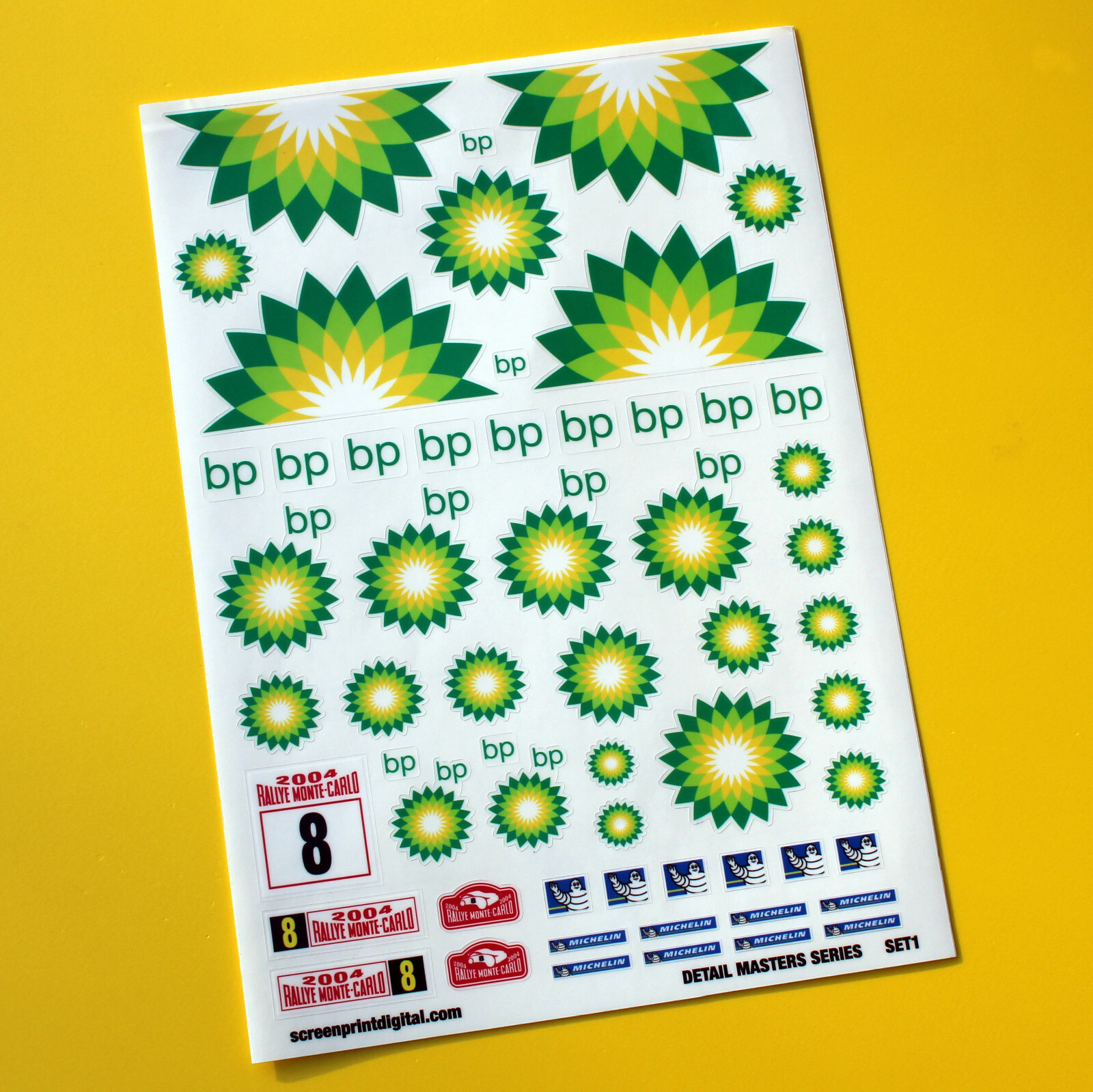 RC 10th 1:10 scale Sponsor Detail 'Vintage Classic Race Rally' stickers SET 1