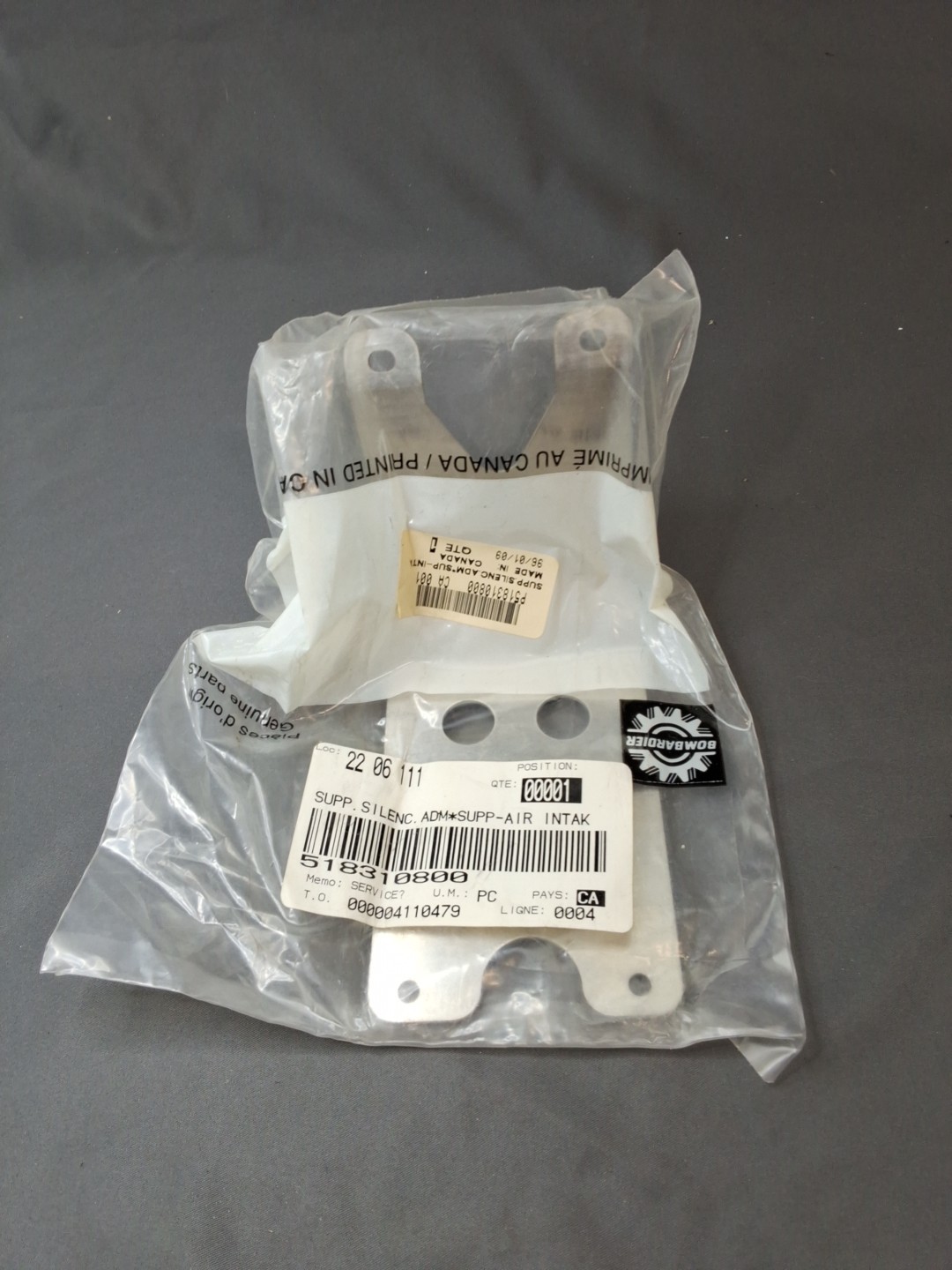 Ski-Doo Lower Airbox / Air Intake Support. ~ 518310800