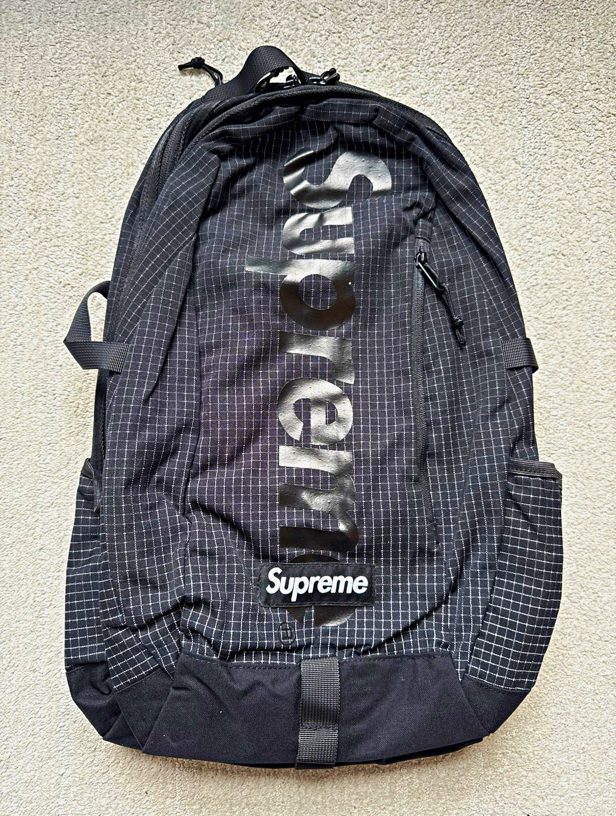 NEW Supreme Authentic SS24 Black 3M Reflective Backpack