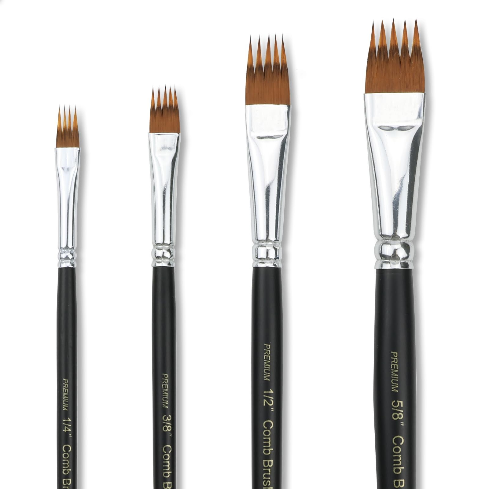 Paint Brush Comb Set - 4PCS Professional Grainer Brushes for Acrylic Painting, O