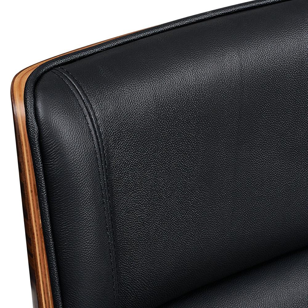Palisander Real Leather Office Chair Executive Office Task Computer Chair Black