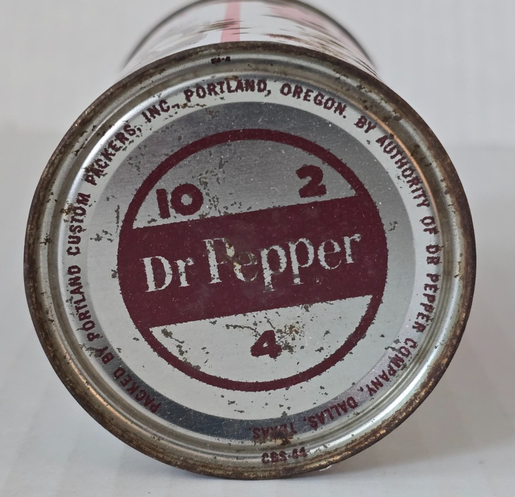 Vintage 1965 Dr Pepper Chevron Soda Can Pull Tab