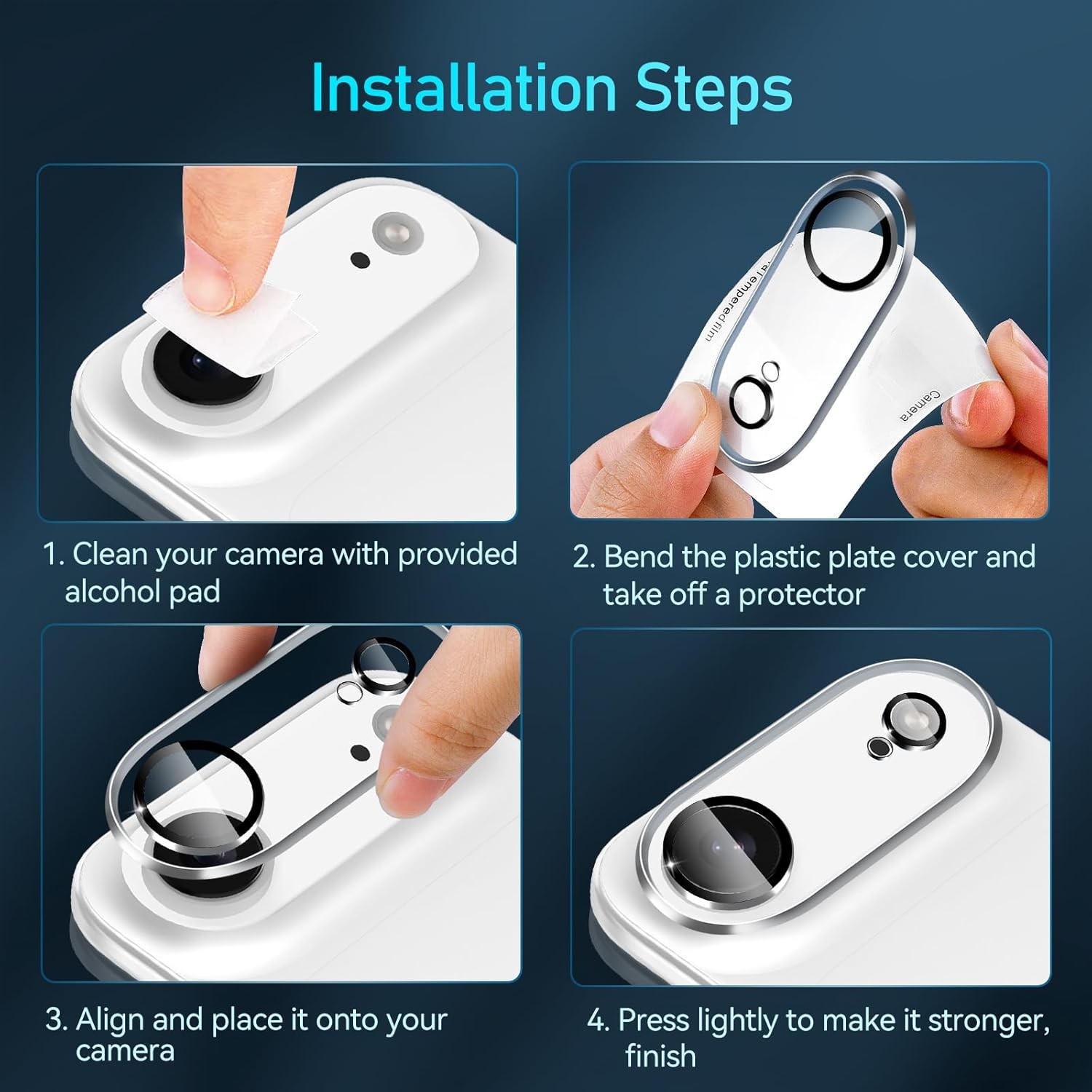 1 Pack For iPhone 17 Air Camera Lens Protector Tempered Glass,Case Friendly