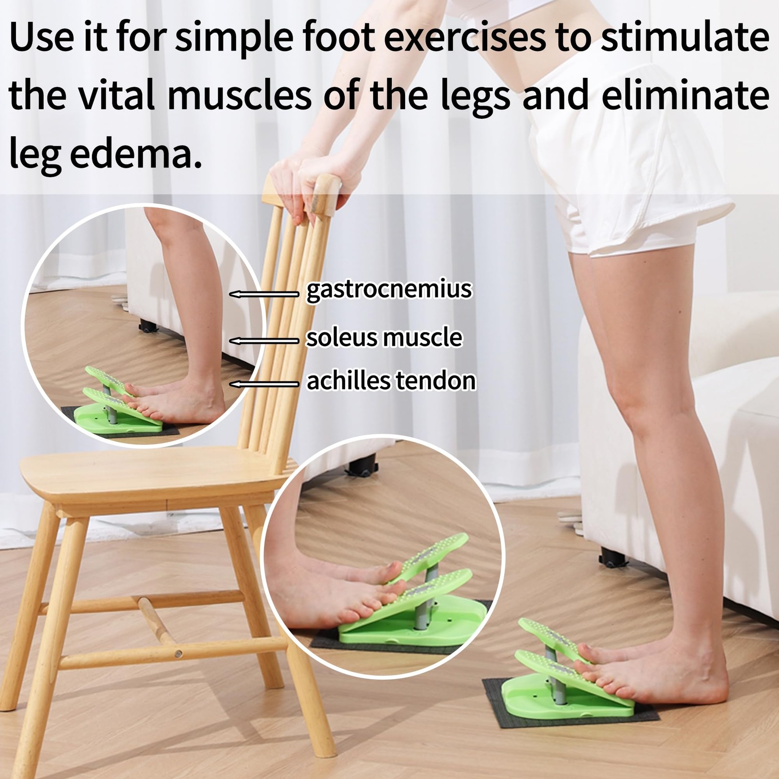 Foldable Leg Exerciser: Portable Foot Pedal Exerciser for Seniors Under Desk ...