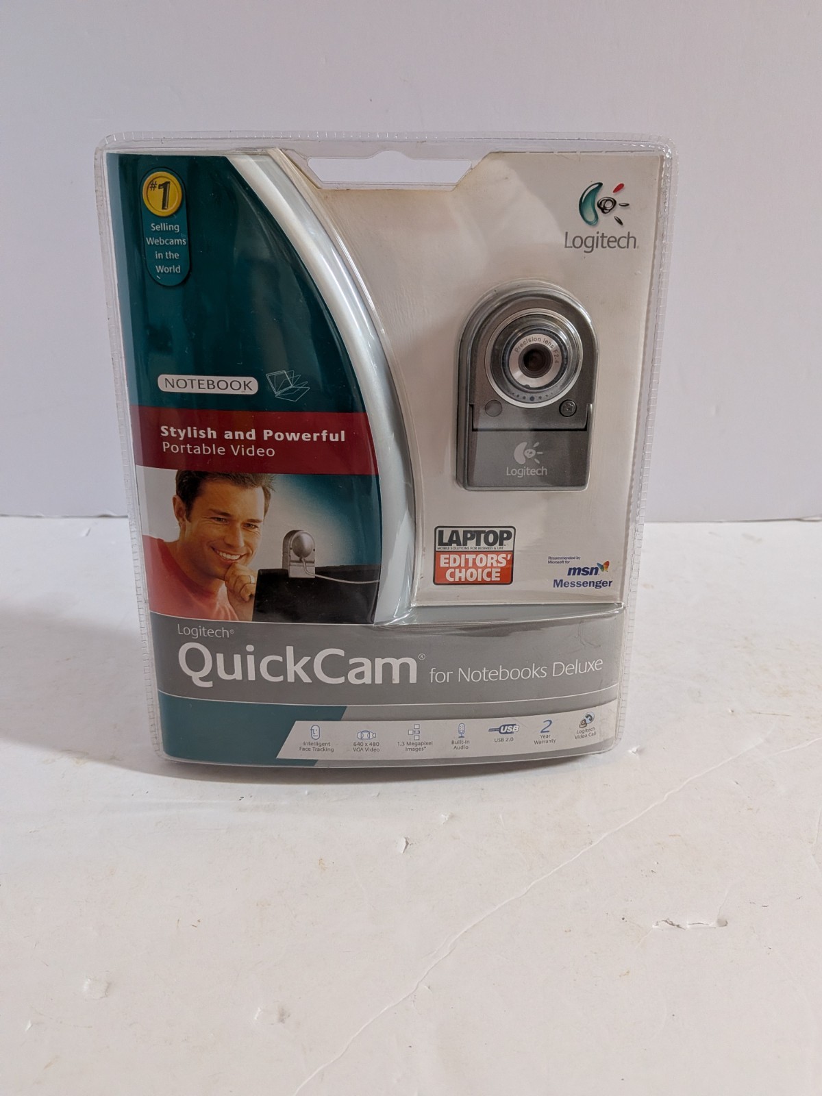 New Logitech QuickCam Deluxe for Notebooks Laptop Web Cam 1.3 Megapixel