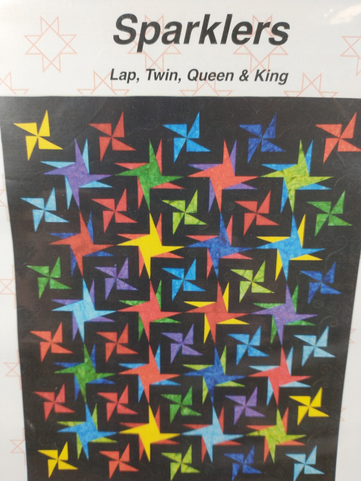 Sparklers Quilt Pattern Jackie Robinson 2008 Multiple Sizes Colorful Stars