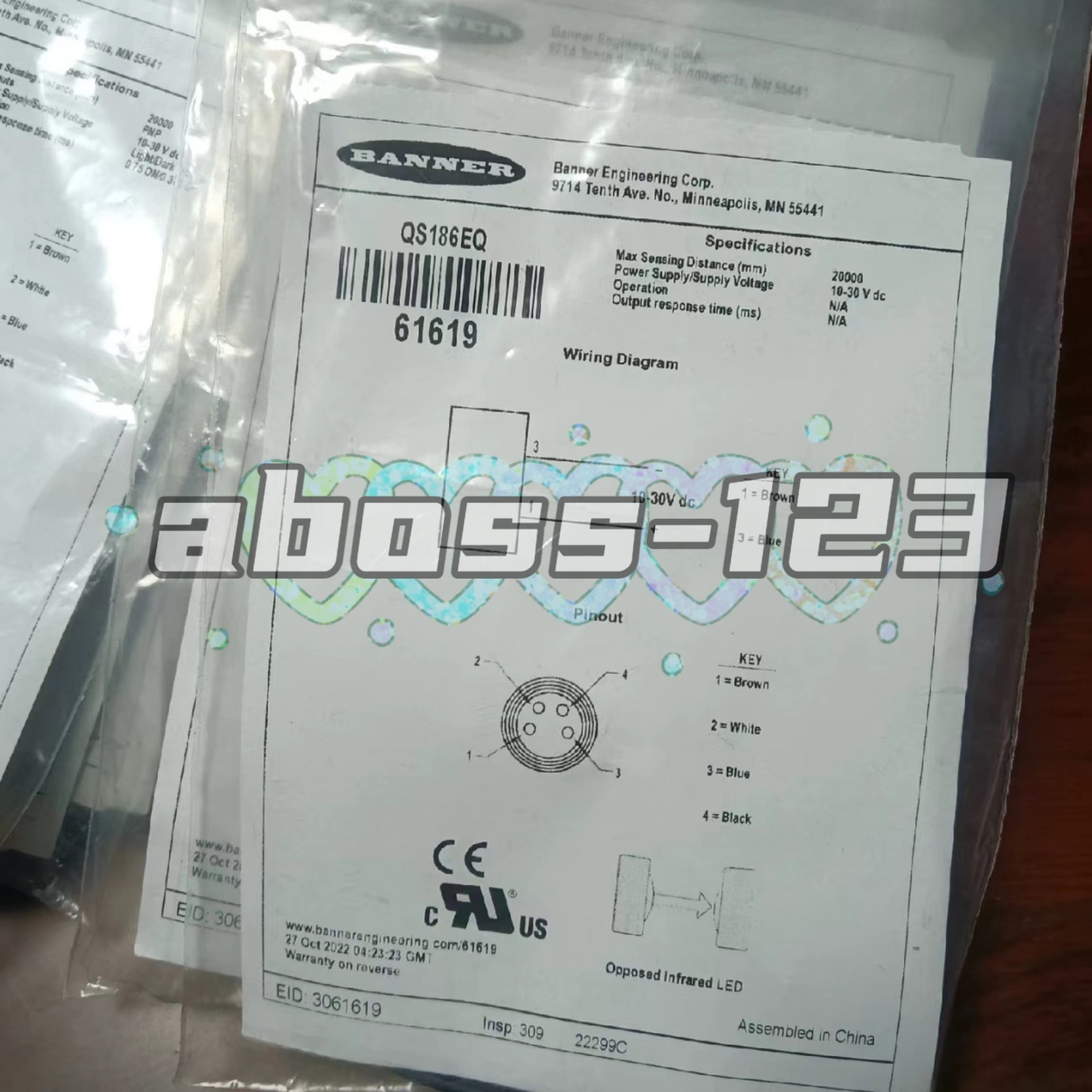 Banner QS186EQ Photoelectric Switch#1pcs New In Box