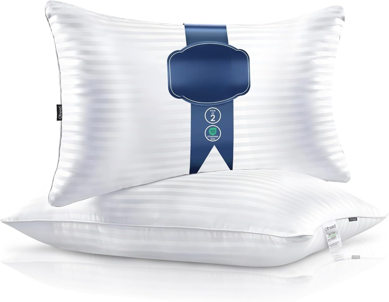 Down Alternative Bed Pillows for Sleeping, King Set of 2 Microfiber