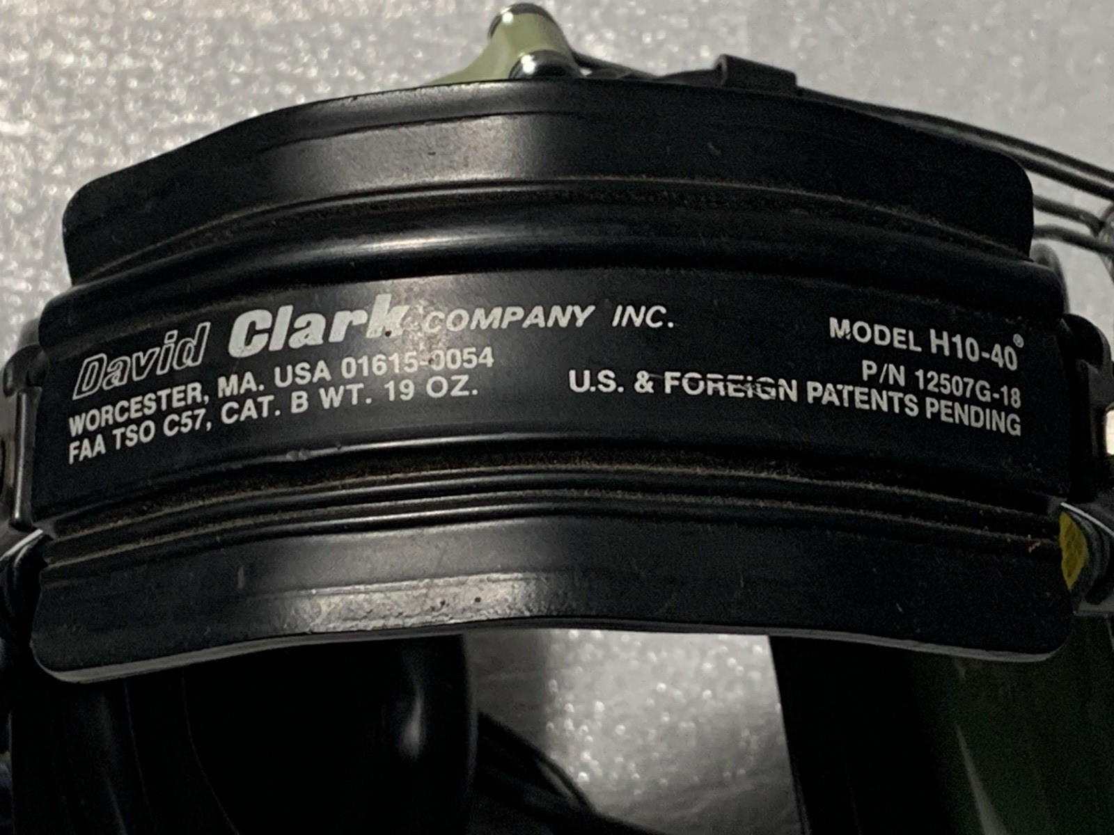 VTG David Clark Model H10-40 Aviation Headset w/ M-4 Microphone Untested