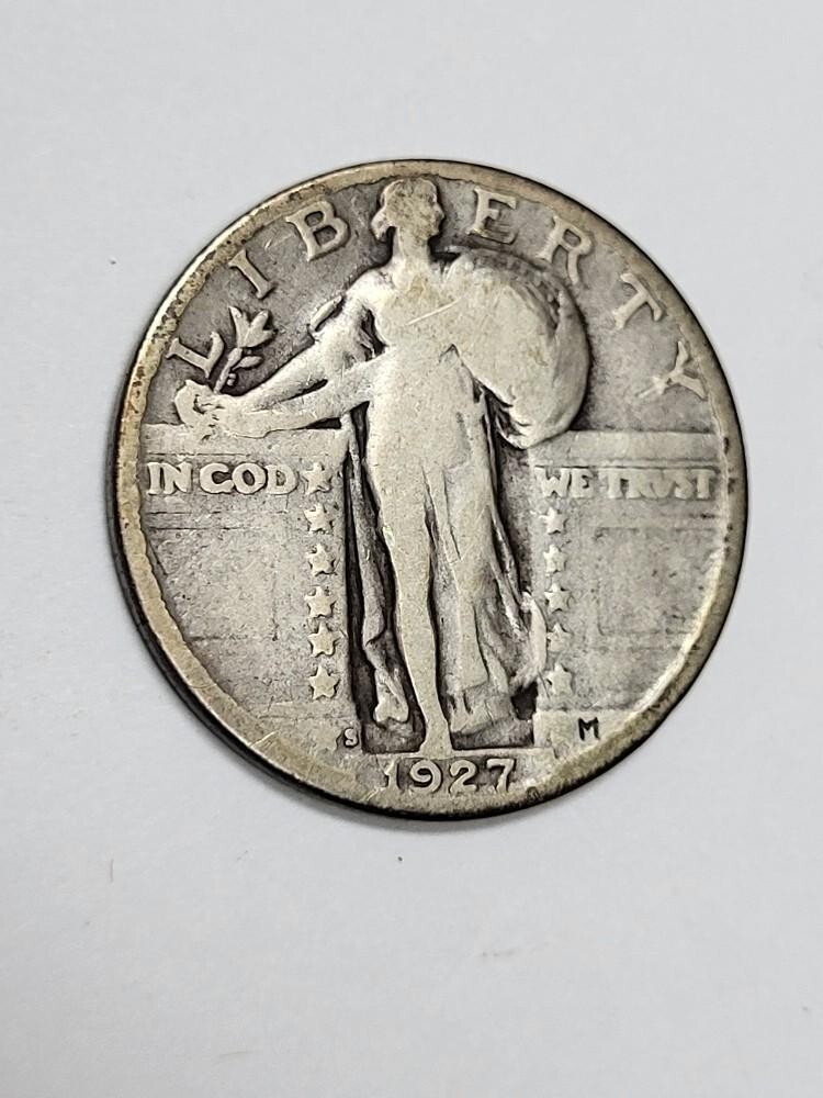 1927 S Standing Liberty Quarter PROBLEM FREE!!