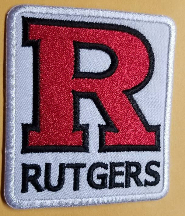 Embroidered Rutgers Scarlet Knights Patch approx 2.75x3"