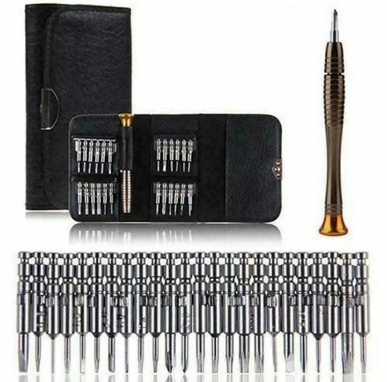 25in1 Precision Torx Star Screwdriver Bit Set T2 T3 T4 T5 T6 T7 T8 T9 T10 T15 P2
