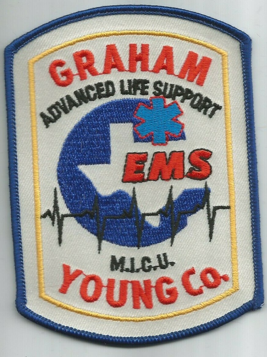 Graham  E.M.S. / Young Co., Texas (3.5" x 4.75" size) fire patch