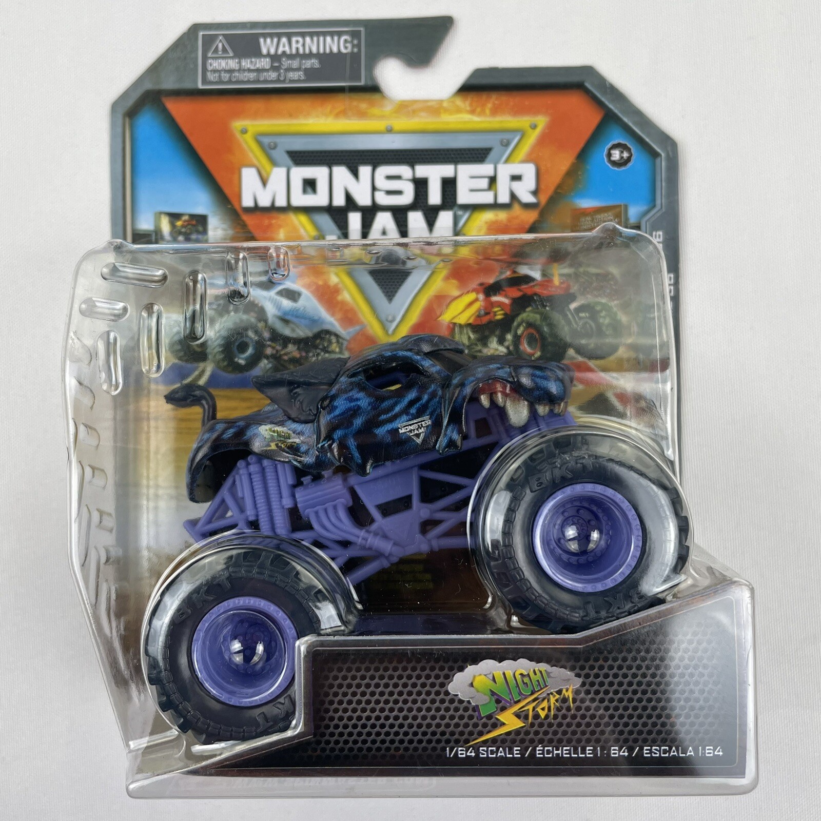Spin Master Monster Jam Night Storm Rare 2024 Collectible Monster Truck Car