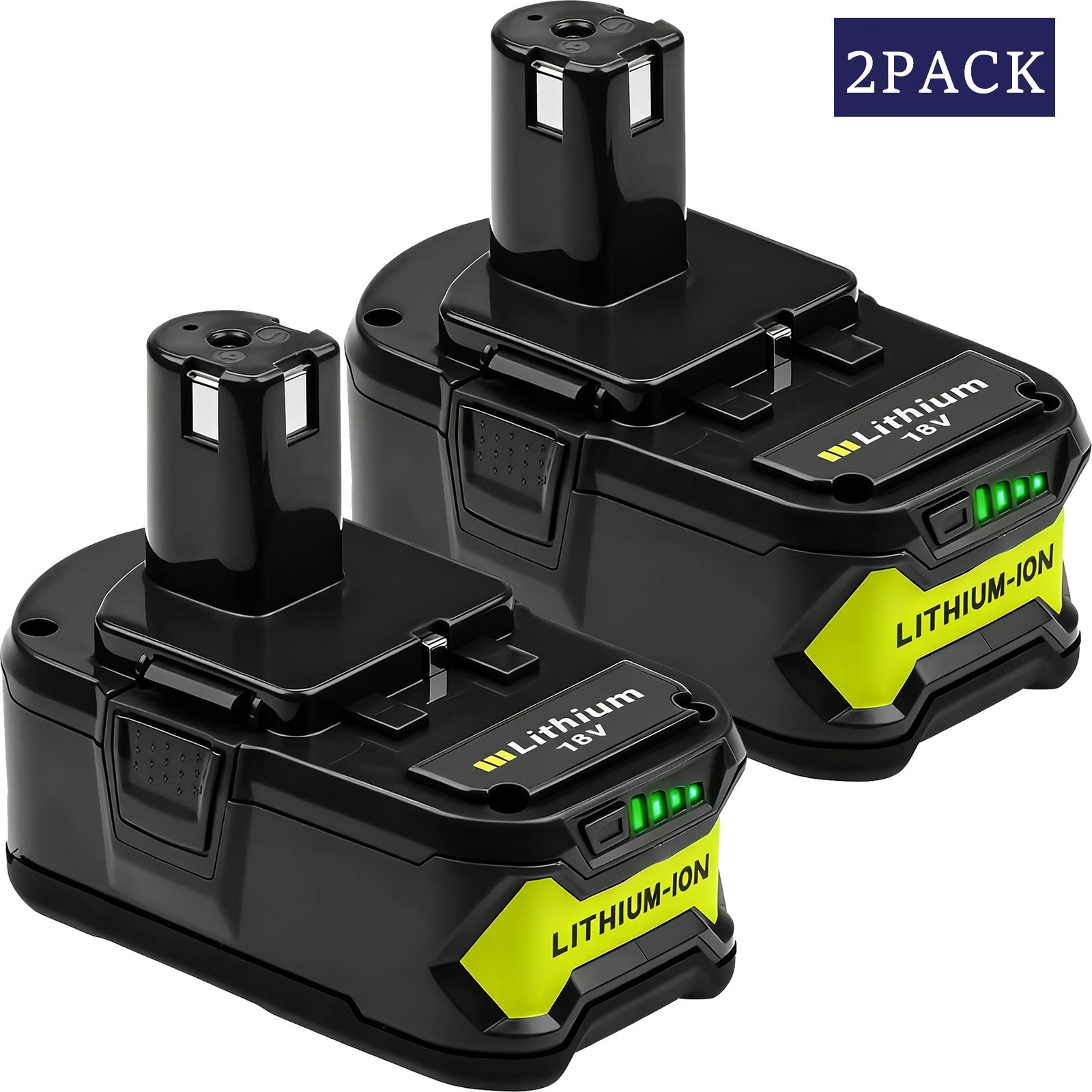 2PACK 6.0Ah Battery For RYOBI P108 18Volt One Plus High Capacity 18V Lithium-Ion